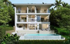 New 3-Level 3-Bed Contemporary Sea View Pool Villas, Maenam